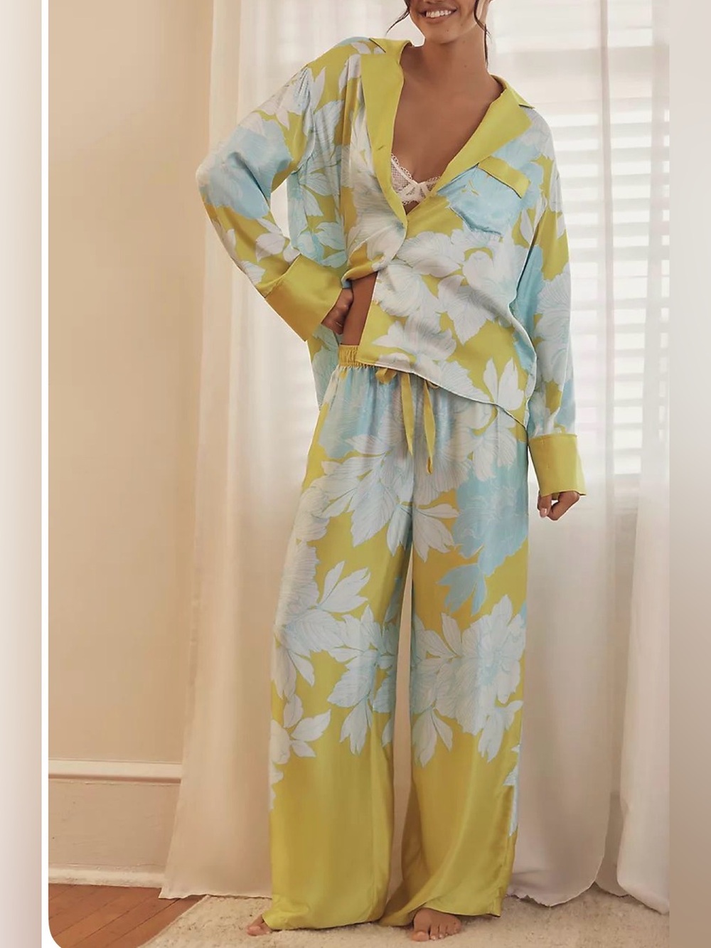 Anthropologie Neela Pajama Pants are crafted from LB Silky